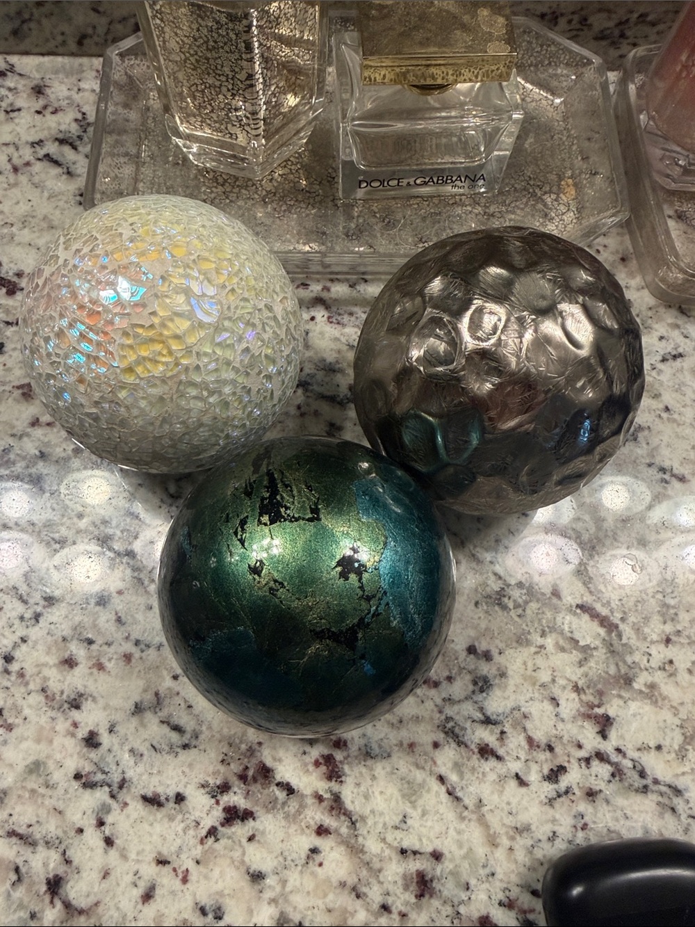 Glass and metal decorative orbs pier 1